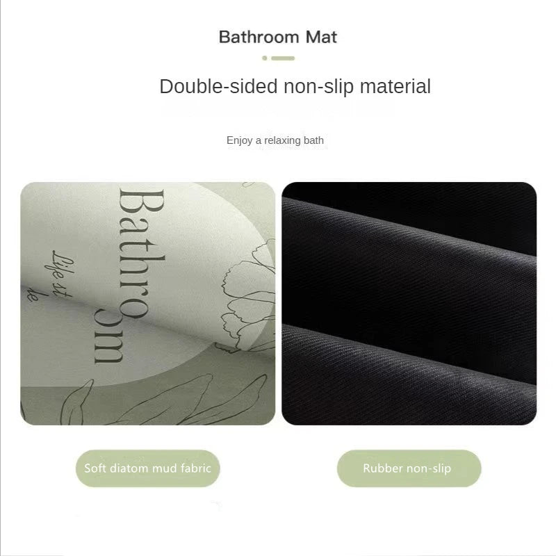 Modern simple bathroom mat absorbent diatom mud floor mat bathroom non-slip and dirt-resistant mat