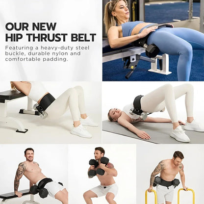 Hip Thrust Belt Dumbbell Belt for Relieve Pressure, Booty Belt with Stronger Load-Bearing with Dumbbells,Kettlebells or Plates