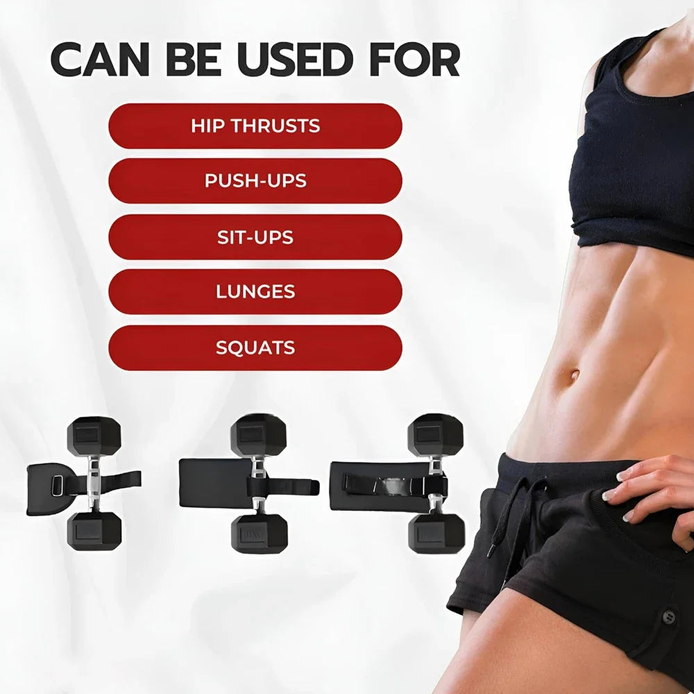 Hip Thrust Belt Dumbbell Belt for Relieve Pressure, Booty Belt with Stronger Load-Bearing with Dumbbells,Kettlebells or Plates