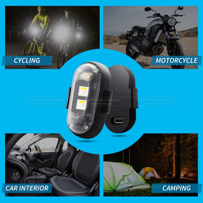 RGB Led Aircraft Strobe lights Motorcycle Lights LED Flash Position Wireless Light  Aircraft Airplane Helicopter Warning Lights